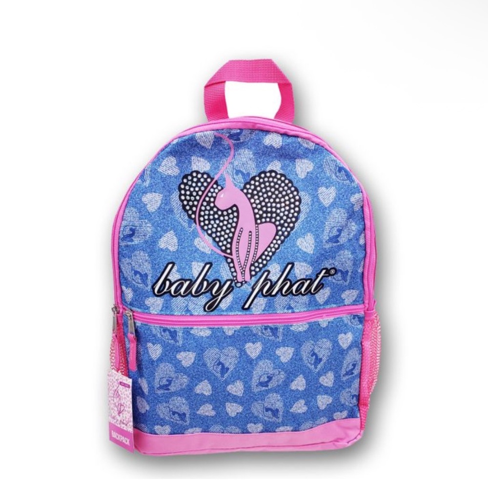 Baby Phat Pink and Black Backpack NWT 15 Inch